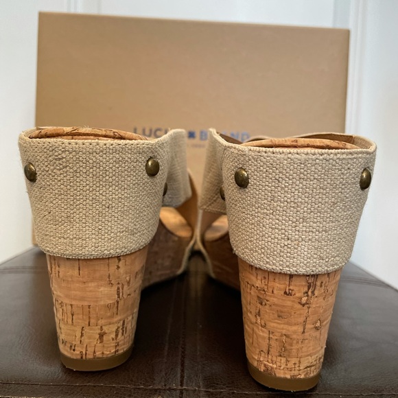 Lucky Brand Women’s Natural Linen Elastic Cork shoes - Picture 4 of 5